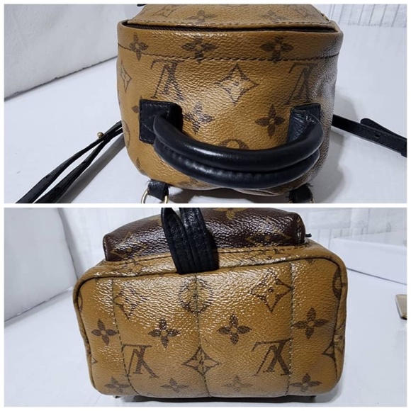 Authentic Louis Vuitton Monogram Reverse Canvas Mini Palm Spring Backpack Brown - Picture 7 of 15